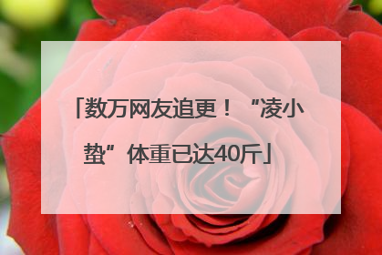 数万网友追更！“凌小蛰”体重已达40斤