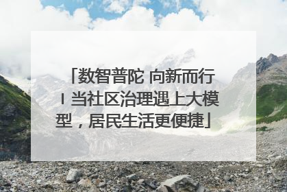 数智普陀 向新而行〡当社区治理遇上大模型，居民生活更便捷