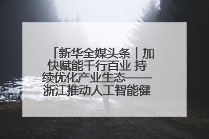 新华全媒头条丨加快赋能千行百业 持续优化产业生态——浙江推动人工智能健康有序发展观察