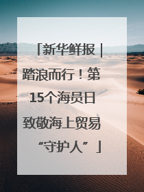 新华鲜报｜踏浪而行！第15个海员日致敬海上贸易“守护人”