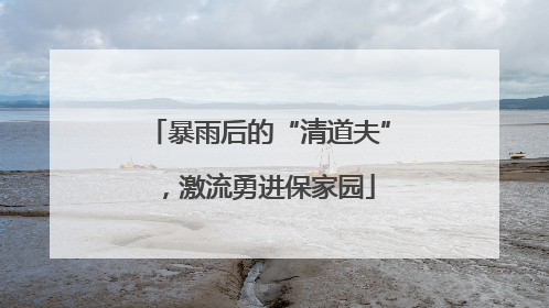 暴雨后的“清道夫”，激流勇进保家园