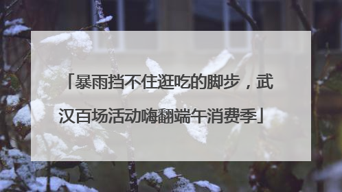 暴雨挡不住逛吃的脚步，武汉百场活动嗨翻端午消费季