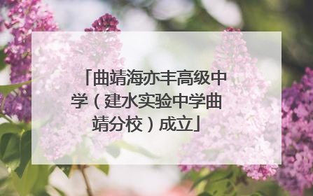 曲靖海亦丰高级中学（建水实验中学曲靖分校）成立