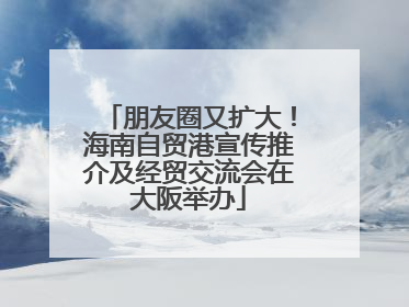 朋友圈又扩大！海南自贸港宣传推介及经贸交流会在大阪举办