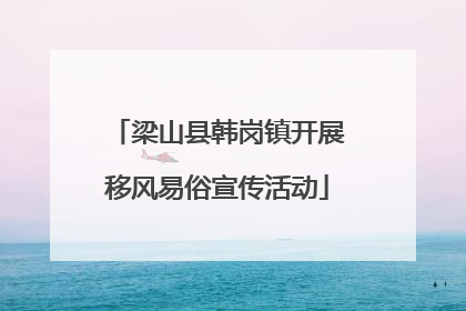 梁山县韩岗镇开展移风易俗宣传活动