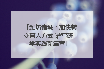 潍坊诸城：加快转变育人方式 谱写研学实践新篇章