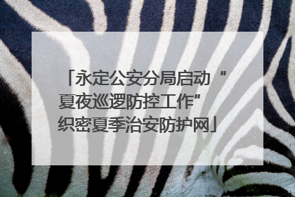 永定公安分局启动“夏夜巡逻防控工作” 织密夏季治安防护网