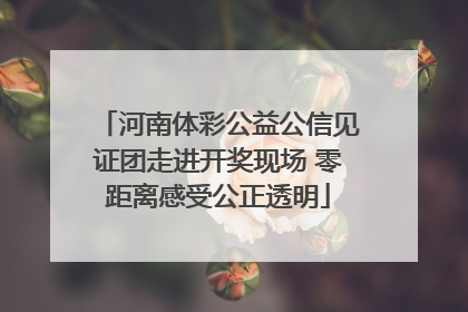 河南体彩公益公信见证团走进开奖现场 零距离感受公正透明