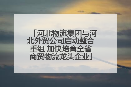 河北物流集团与河北外贸公司启动整合重组 加快培育全省商贸物流龙头企业