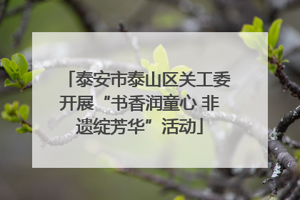 泰安市泰山区关工委开展“书香润童心 非遗绽芳华”活动