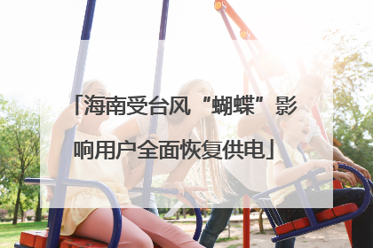 海南受台风“蝴蝶”影响用户全面恢复供电