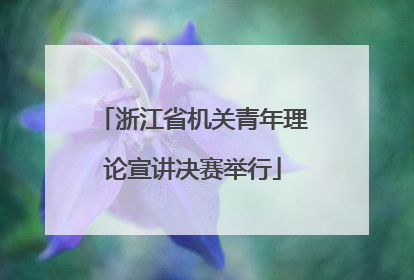浙江省机关青年理论宣讲决赛举行