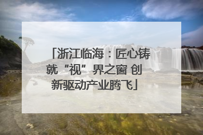 浙江临海：匠心铸就“视”界之窗 创新驱动产业腾飞