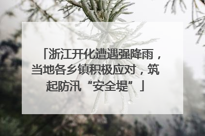 浙江开化遭遇强降雨，当地各乡镇积极应对，筑起防汛“安全堤”