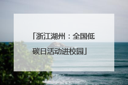 浙江湖州：全国低碳日活动进校园
