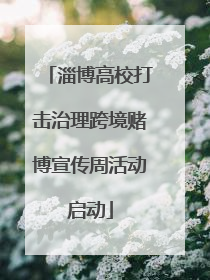 淄博高校打击治理跨境赌博宣传周活动启动
