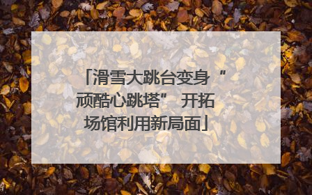滑雪大跳台变身“顽酷心跳塔” 开拓场馆利用新局面