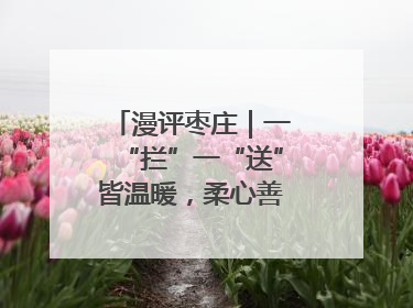 漫评枣庄｜一“拦”一“送”皆温暖，柔心善意映枣城