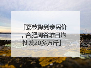 荔枝降到亲民价，合肥周谷堆日均批发20多万斤
