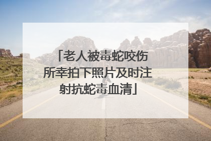 老人被毒蛇咬伤 所幸拍下照片及时注射抗蛇毒血清