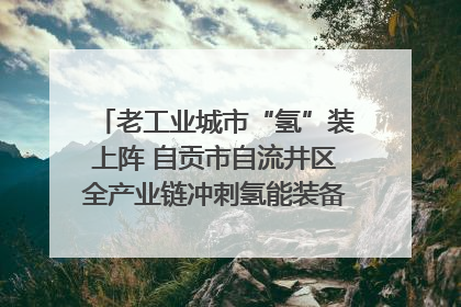老工业城市“氢”装上阵 自贡市自流井区全产业链冲刺氢能装备制造新高地｜美好生活有“盐”味