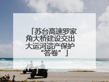苏台高速罗家角大桥建设交出大运河遗产保护“答卷”