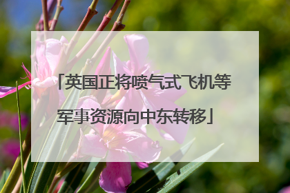 英国正将喷气式飞机等军事资源向中东转移