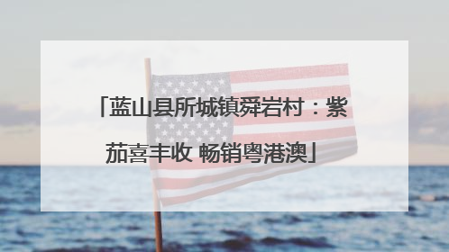 蓝山县所城镇舜岩村：紫茄喜丰收 畅销粤港澳