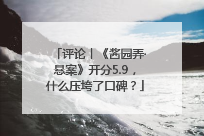 评论丨《酱园弄·悬案》开分5.9，什么压垮了口碑？