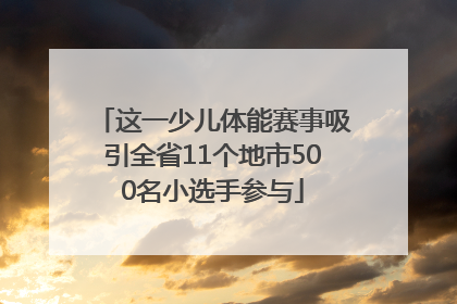这一少儿体能赛事吸引全省11个地市500名小选手参与