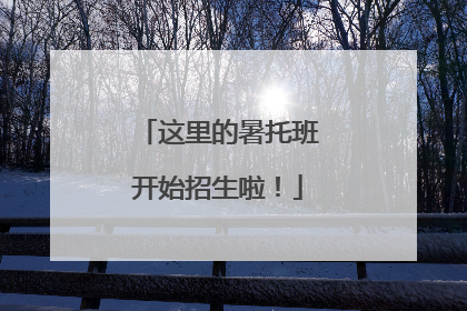 这里的暑托班开始招生啦！