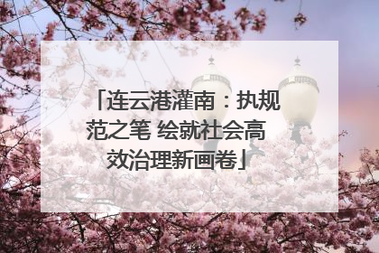 连云港灌南：执规范之笔 绘就社会高效治理新画卷