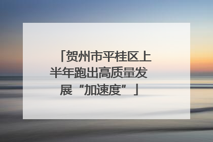 贺州市平桂区上半年跑出高质量发展“加速度”