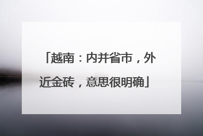 越南：内并省市，外近金砖，意思很明确