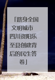 跻身全国文明城市 四川资阳乐至县创建背后的民生答卷