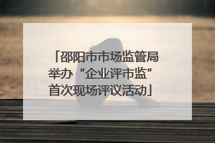 邵阳市市场监管局举办“企业评市监”首次现场评议活动