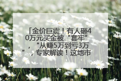 金价巨震！有人砸40万元买金被“套牢”，“从赚5万到亏3万”，专家解读！这地市民烈日下排队百米抢购黄金，“每克只要600多元”