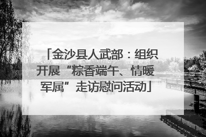 金沙县人武部：组织开展“粽香端午、情暖军属”走访慰问活动