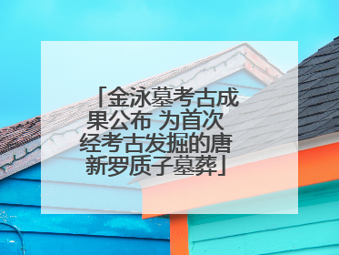 金泳墓考古成果公布 为首次经考古发掘的唐新罗质子墓葬