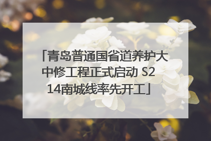 青岛普通国省道养护大中修工程正式启动 S214南城线率先开工