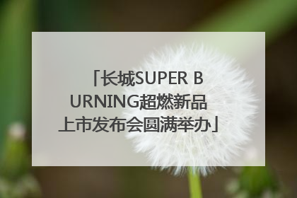 长城SUPER BURNING超燃新品上市发布会圆满举办