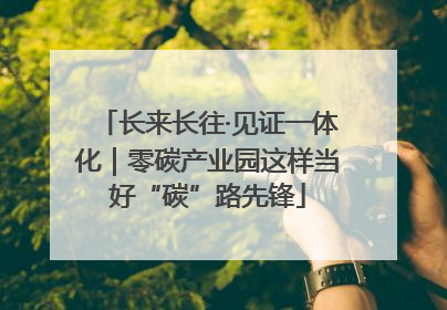 长来长往·见证一体化｜零碳产业园这样当好“碳”路先锋