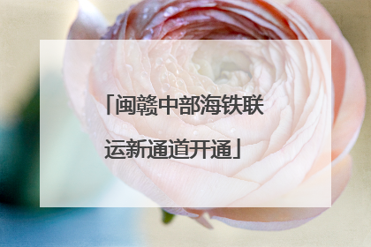 闽赣中部海铁联运新通道开通