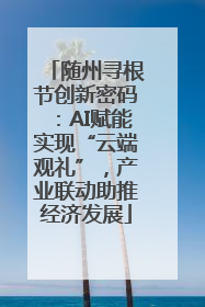 随州寻根节创新密码：AI赋能实现“云端观礼”，产业联动助推经济发展