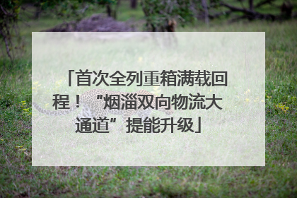 首次全列重箱满载回程！“烟淄双向物流大通道”提能升级