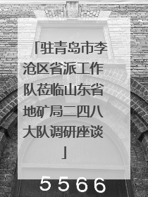驻青岛市李沧区省派工作队莅临山东省地矿局二四八大队调研座谈