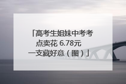 高考生姐妹中考考点卖花 6.78元一支藏好意（图）