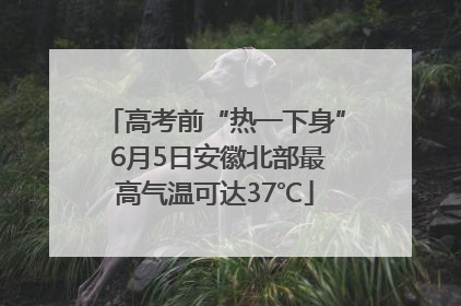高考前“热一下身” 6月5日安徽北部最高气温可达37℃