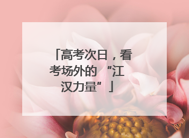高考次日，看考场外的 “江汉力量”