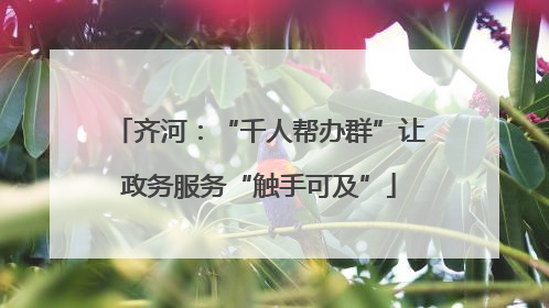 齐河：“千人帮办群”让政务服务“触手可及”